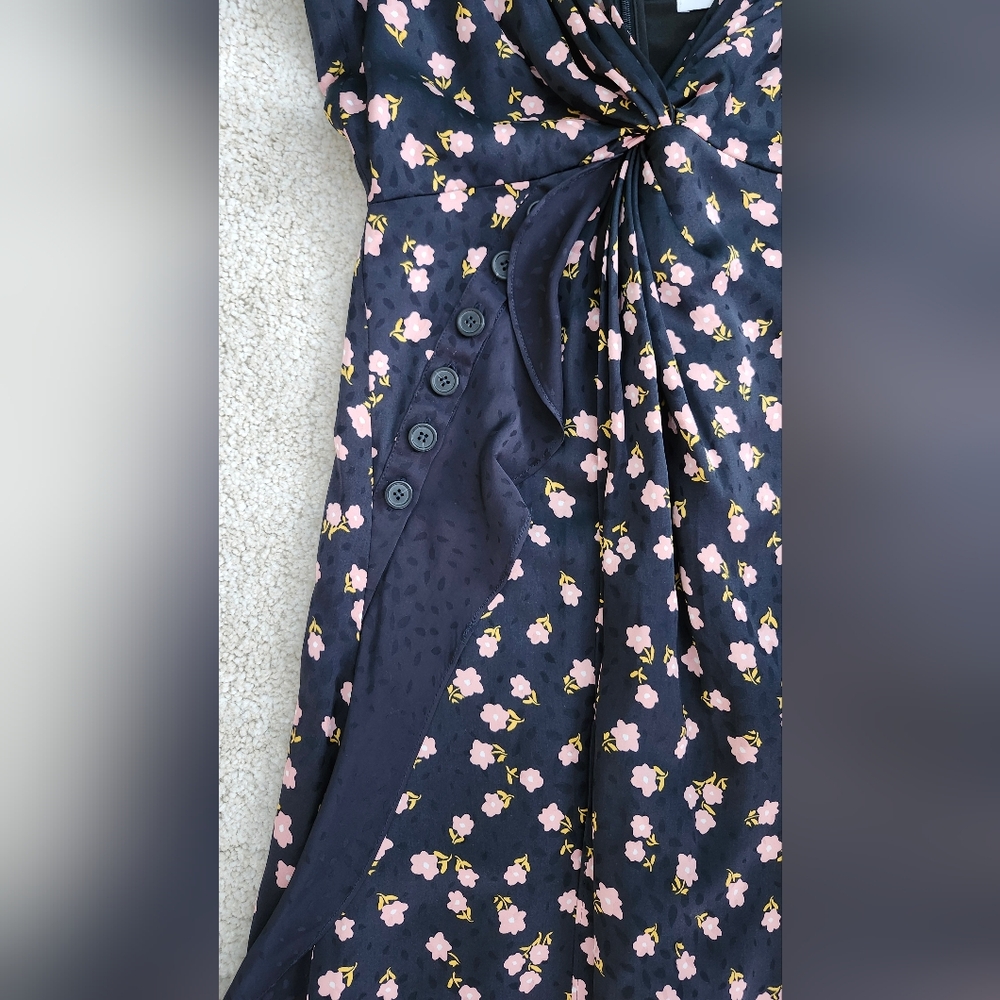 SELF-PORTRAIT Sleeveless Black Floral Printed Dress - Picture 5 of 7
